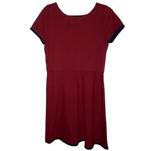 J. Crew - Burgundy Short Sleeve Dress - Women's Size 6